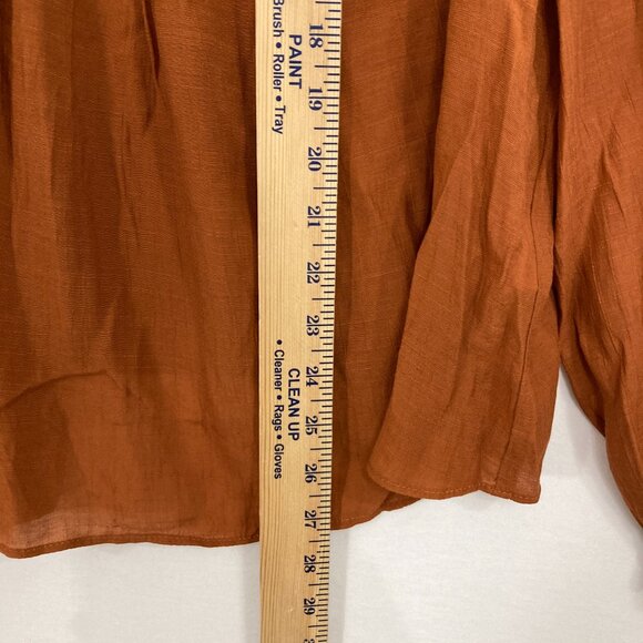 Nanette Lepore Terracotta Pleated Blouse - Picture 7 of 10